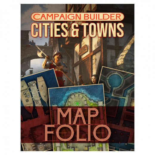 Campaign Builder: Cities & Towns Map Folio i gruppen SELSKABSSPIL / Rollespil / Dungeons & Dragons hos Spelexperten (KOB9481)