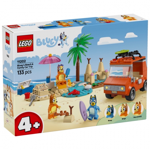 LEGO Bluey - Blueys familie-biltur til stranden i gruppen LEGETØJ / LEGO hos Spelexperten (L-11202)