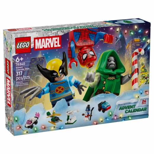 LEGO Marvel - Adventskalender 2026 i gruppen LEGETØJ / LEGO / LEGO Julekalender hos Spelexperten (L-76340)