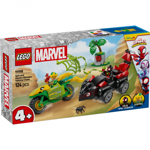LEGO Marvel - Spins og Electros jagt med dinosaurkøretøj i gruppen LEGETØJ / LEGO hos Spelexperten (L11198)