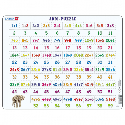 Larsen Rampuslespil Addi 58 brikker i gruppen PUSLESPIL / Puslespil til børn hos Spelexperten (LA-AR8)