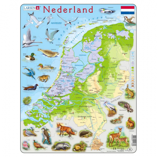 Larsen Pusslespil Nederland 68 Brikker i gruppen PUSLESPIL / Puslespil til børn hos Spelexperten (LA-K79-NL)