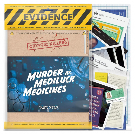 Cryptic Killers: Murder at Mediluck Medicines i gruppen SELSKABSSPIL / Escape Room hos Spelexperten (LBL1005)