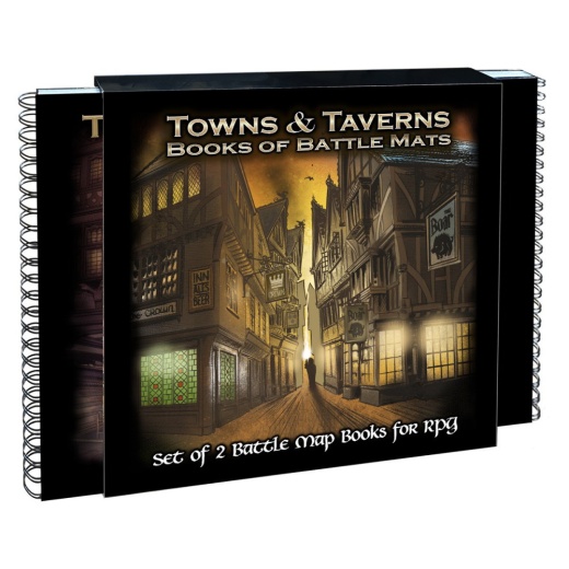 Books of Battle Mats - Towns & Taverns i gruppen SELSKABSSPIL / Tilbehør / Andet hos Spelexperten (LBM016)