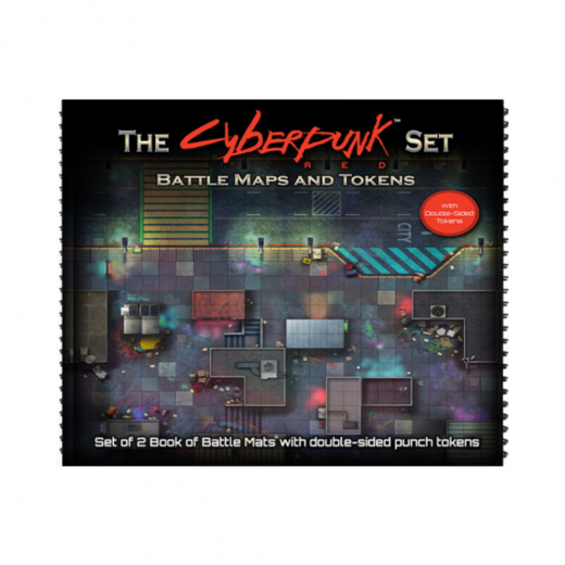The Cyberpunk Set - Battle Maps and Tokens i gruppen SELSKABSSPIL / Rollespil / Cyberpunk Red RPG hos Spelexperten (LBM062)