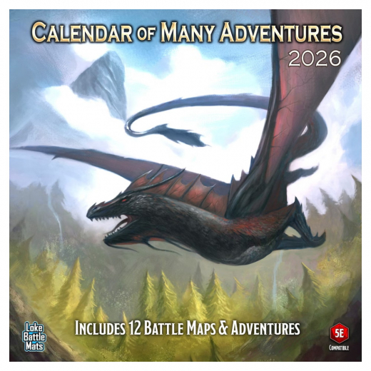 Calendar of Many Adventures 2026 i gruppen SELSKABSSPIL / Rollespil hos Spelexperten (LBM073)