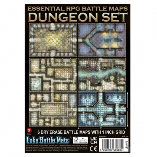 Essential RPG Battle Maps - Dungeon Set i gruppen SELSKABSSPIL / Rollespil / Dungeons & Dragons hos Spelexperten (LBM076)