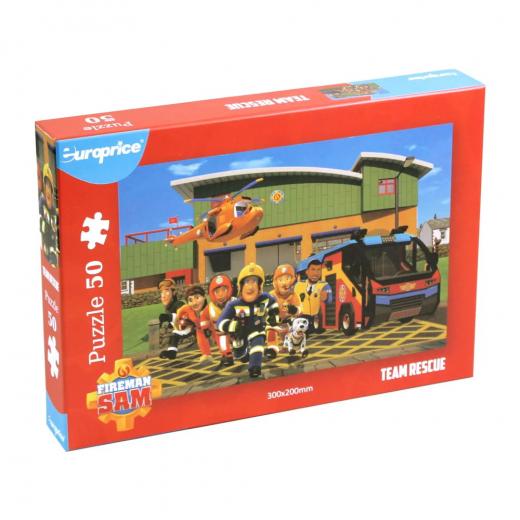Puslespil: Fireman Sam 50 Brikker i gruppen PUSLESPIL / Puslespil til børn hos Spelexperten (LI-FS8154)