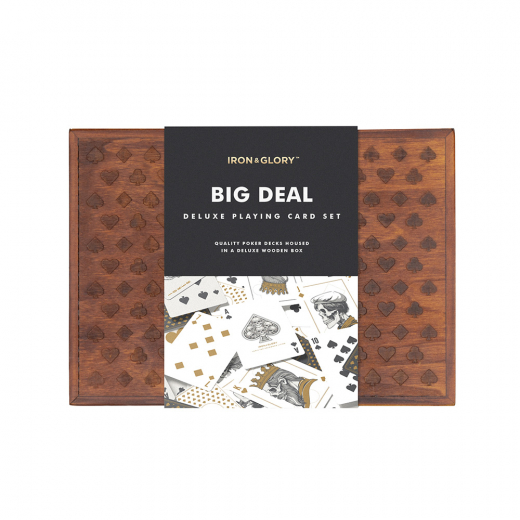 Playing cards in Big Deal wooden box i gruppen SELSKABSSPIL / Poker & casino hos Spelexperten (LKIAGBD)