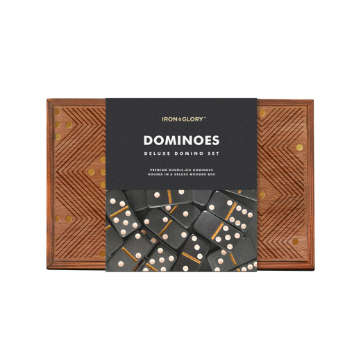 Game in wooden box Domino i gruppen SELSKABSSPIL / Klassiske hos Spelexperten (LKIAGDOM)