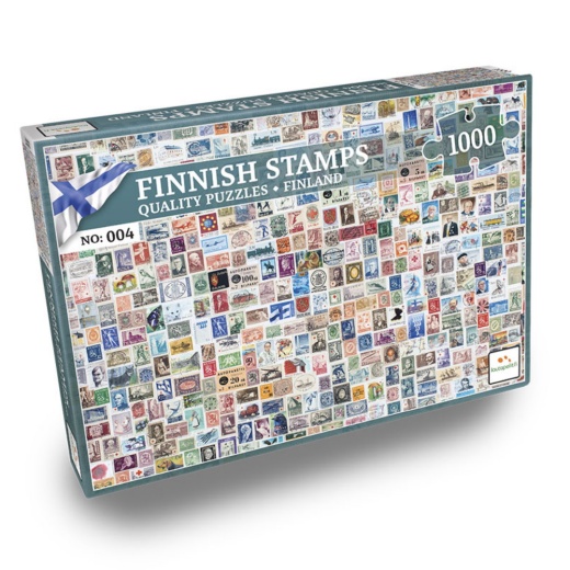 Nordic Puzzles: Finnish Stamps 1000 brikker i gruppen PUSLESPIL / 1000 brikker hos Spelexperten (LPFI7084)