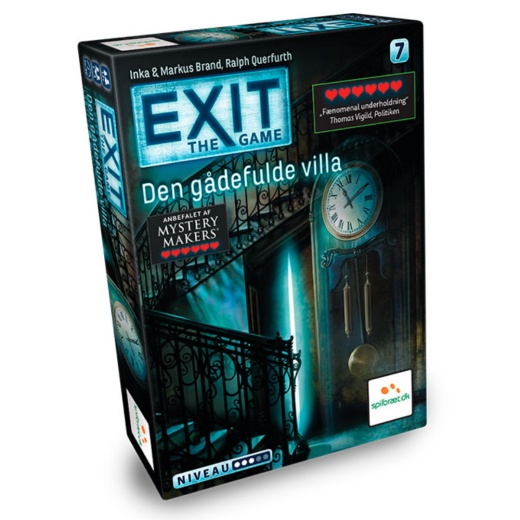 EXIT: Den Gådefulde Villa (DK) i gruppen SELSKABSSPIL / Strategispil hos Spelexperten (LPFI7344)