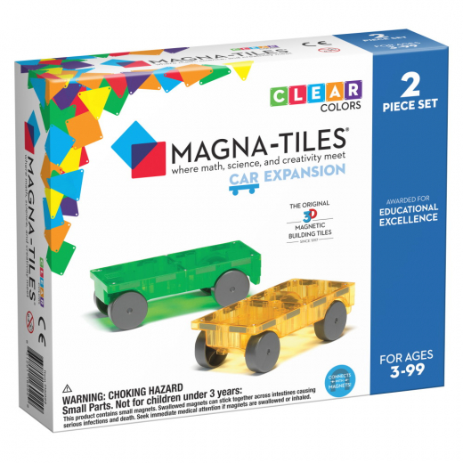 Magna-Tiles - Biler 2 dele expansions set i gruppen LEGETØJ / Byggeklodser / Magna-Tiles hos Spelexperten (MAG16022)