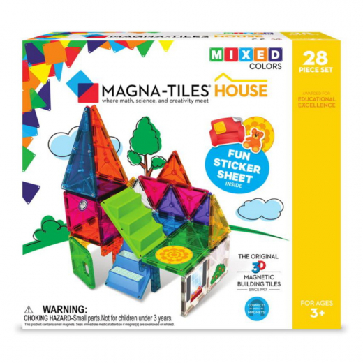 Magna-Tiles - House - 28 Dele i gruppen LEGETØJ / Byggeklodser / Magna-Tiles hos Spelexperten (MAG18332)