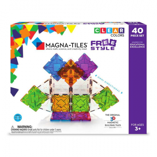 Magna-Tiles - Freestyle - 40 Dele i gruppen LEGETØJ / Byggeklodser / Magna-Tiles hos Spelexperten (MAG18840)