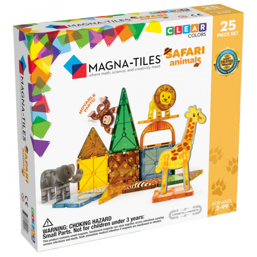 Magna-Tiles - Safari Animals - 25 Dele i gruppen LEGETØJ / Byggeklodser / Magna-Tiles hos Spelexperten (MAG20925)