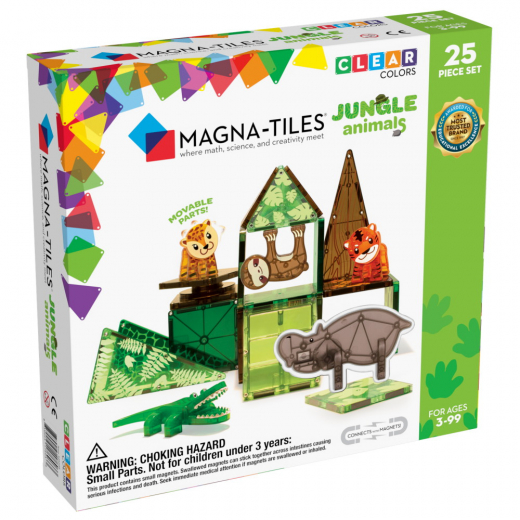 Magna-Tiles - Jungle Animals - 25 Dele i gruppen LEGETØJ / Byggeklodser / Magna-Tiles hos Spelexperten (MAG21225)