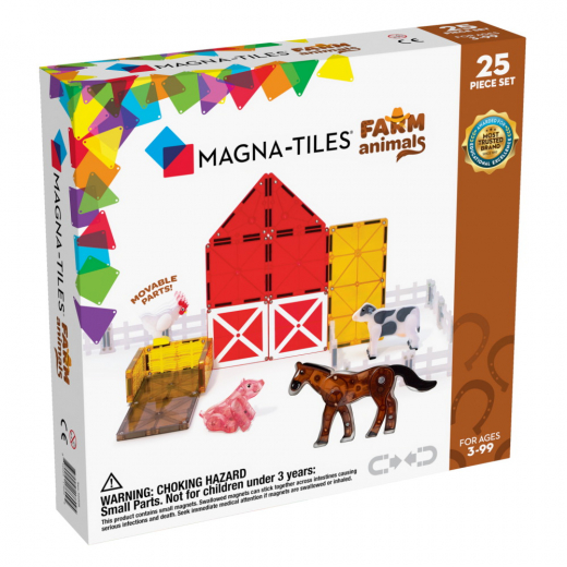 Magna-Tiles - Farm Animals - 25 Dele i gruppen LEGETØJ / Byggeklodser / Magna-Tiles hos Spelexperten (MAG22125)