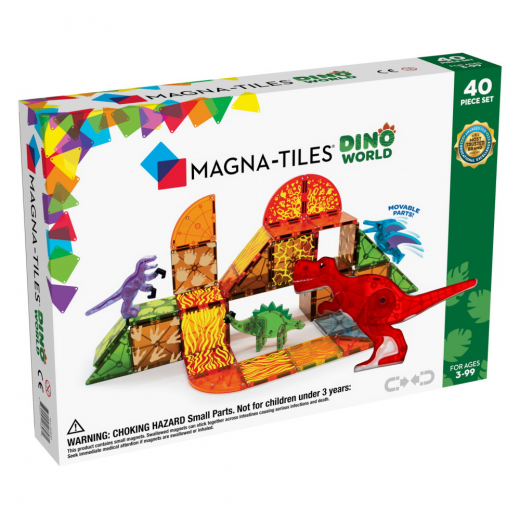 Magna-Tiles - Dino World - 40 Dele i gruppen LEGETØJ / Byggeklodser / Magna-Tiles hos Spelexperten (MAG22840)