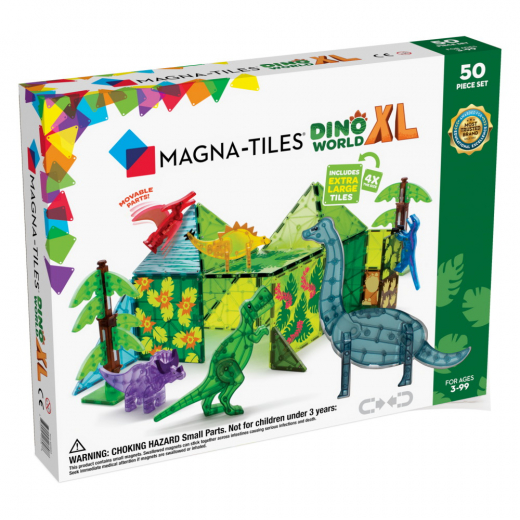 Magna-Tiles - Dino World XL - 50 Dele i gruppen LEGETØJ / Byggeklodser / Magna-Tiles hos Spelexperten (MAG22850)
