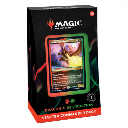 Magic: The Gathering - Draconic Destruction Starter Commander Deck 2022 i gruppen SELSKABSSPIL / Magic the Gathering hos Spelexperten (MAGC9923-DRA)