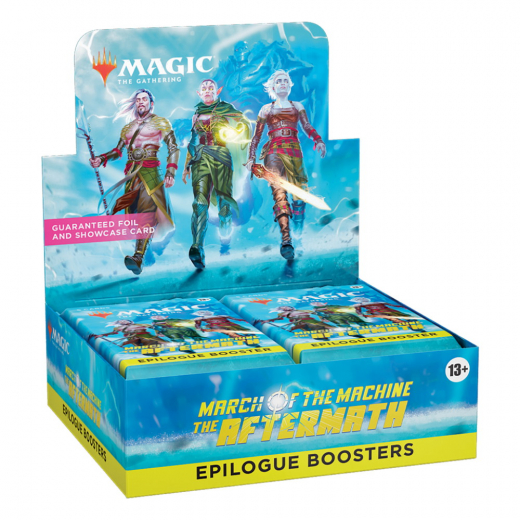 Magic: The Gathering - March of the Machine: The Aftermath: Epilogue Booster Display i gruppen SELSKABSSPIL / Magic the Gathering hos Spelexperten (MAGD1803-DIS)