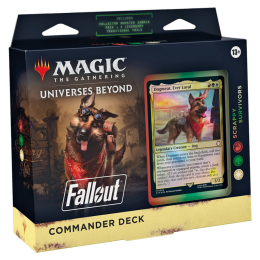 Magic: The Gathering - Fallout: Scrappy Survivors Commander Deck i gruppen SELSKABSSPIL / Magic the Gathering hos Spelexperten (MAGD2351-SCR)