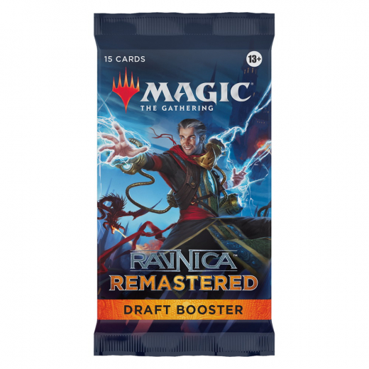 Magic: The Gathering - Ravnica Remastered Draft Booster Pack i gruppen SELSKABSSPIL / Magic the Gathering hos Spelexperten (MAGD2376-BOS)