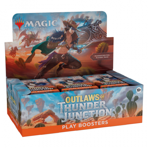 Magic: The Gathering - Outlaws of Thunder Junction Play Booster Display i gruppen SELSKABSSPIL / Magic the Gathering hos Spelexperten (MAGD3260-DIS)