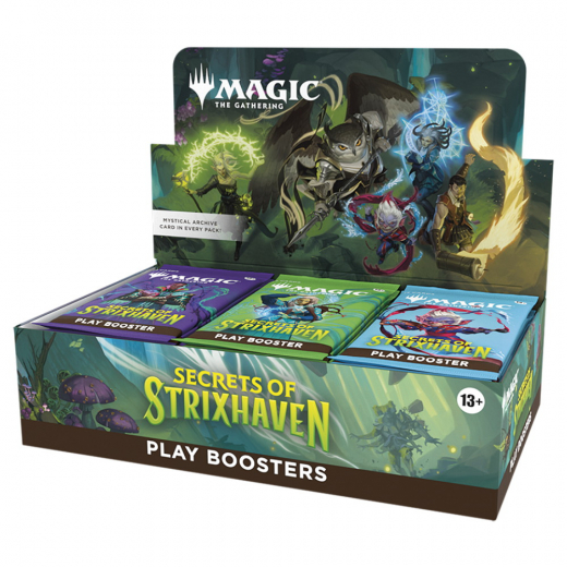 Magic: The Gathering - Secrets of Strixhaven Play Booster Display i gruppen SELSKABSSPIL / Magic the Gathering hos Spelexperten (MAGD5334-DIS)
