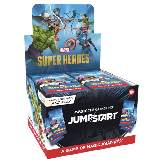 Magic: The Gathering - Marvel Super Heroes Jumpstart Booster Display i gruppen SELSKABSSPIL / Magic the Gathering hos Spelexperten (MAGD5363-DIS)