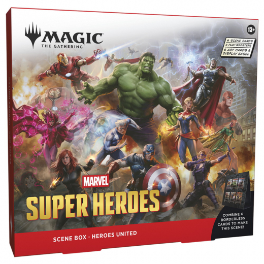 Magic: The Gathering - Marvel Super Heroes Scene Box Heroes United i gruppen SELSKABSSPIL / Magic the Gathering hos Spelexperten (MAGD5369-HER)