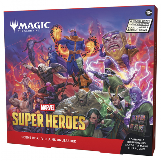 Magic: The Gathering - Marvel Super Heroes Scene Box Villains Unleashed i gruppen SELSKABSSPIL / Magic the Gathering hos Spelexperten (MAGD5369-VIL)