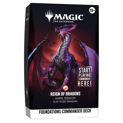 Magic: The Gathering - Reign of Dragons - Foundations Commander Deck i gruppen SELSKABSSPIL / Magic the Gathering hos Spelexperten (MAGD5931-REI)