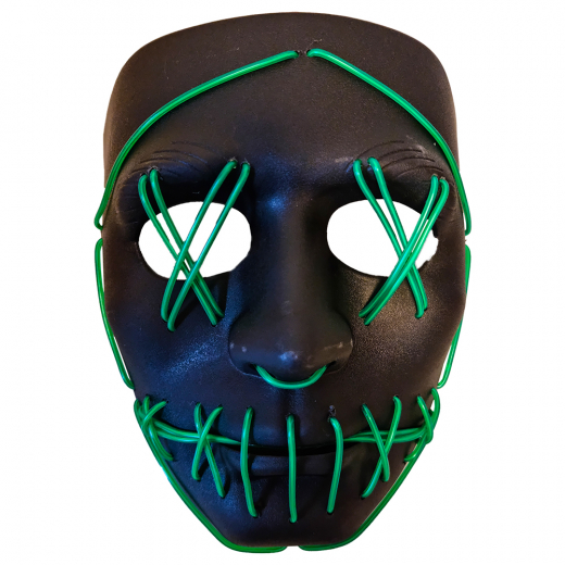 Led Mask Nightmare Green i gruppen LEGETØJ / Maskerade / Masker hos Spelexperten (MAS-N50)
