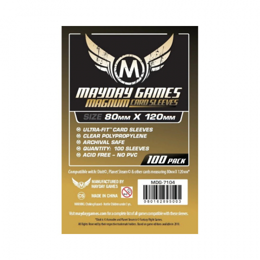 Mayday Sleeves 80 x 120 mm - Magnum Ultra-Fit i gruppen  hos Spelexperten (MAY7104-)
