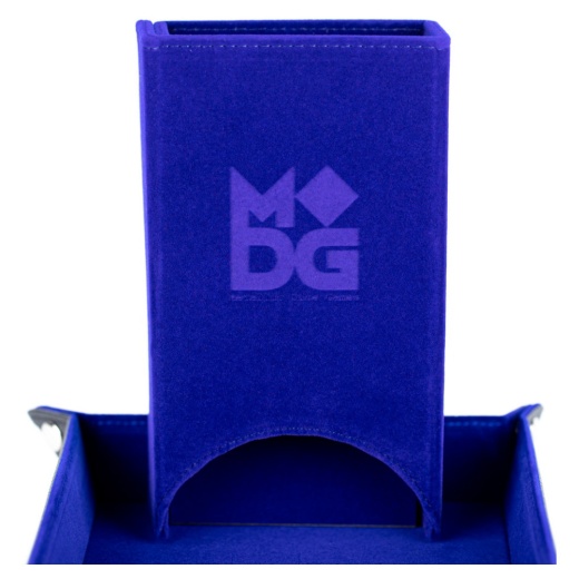 Velvet Fold Up Dice Tower - Blue i gruppen SELSKABSSPIL / Tilbehør / Terninger & tilbehør hos Spelexperten (MET0542)