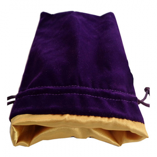 Dice Bag Purple w/Gold Velvet i gruppen SELSKABSSPIL / Tilbehør / Terninger & tilbehør hos Spelexperten (MET9007)