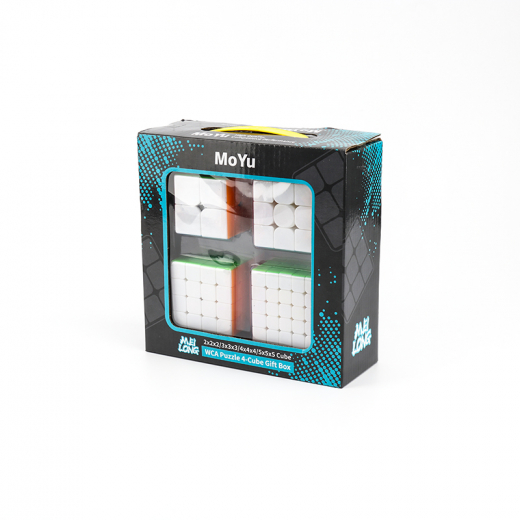 MoYu MeiLong Stickerless - 4 Cube Box Set i gruppen SELSKABSSPIL / Spilserier / Rubiks Cube & Speedcubes hos Spelexperten (MF9317)