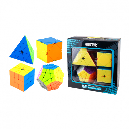 MoYu MeiLong Twist Stickerless - 4 Cube Box Set i gruppen SELSKABSSPIL / Spilserier / Rubiks Cube & Speedcubes hos Spelexperten (MF9318)