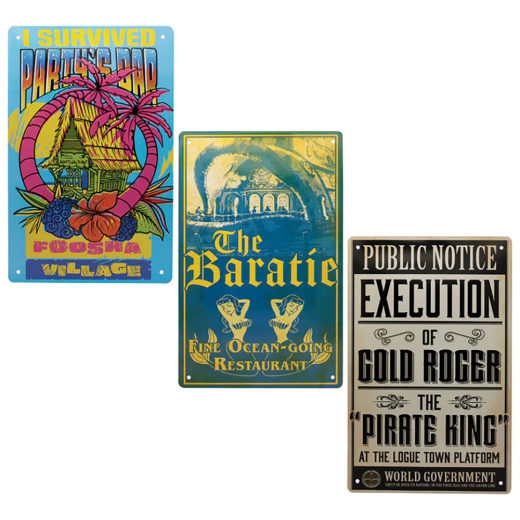 One Piece Set of 3 Tin Signs i gruppen LEGETØJ / Collectibles / One Piece collectables hos Spelexperten (NFX-OP05)