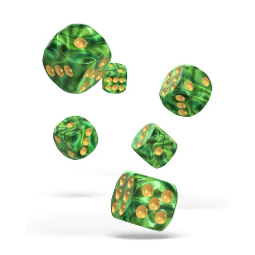 Oakie Doakie Dice D6 Dice 16 mm Gemidice - Jungle 12 pack i gruppen SELSKABSSPIL / Tilbehør / Terninger & tilbehør hos Spelexperten (ODD410034)