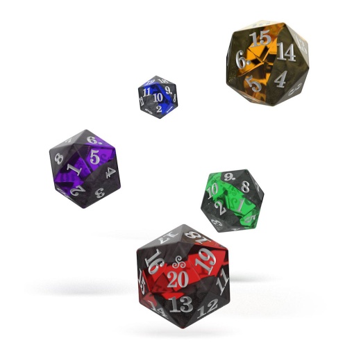 Oakie Doakie Dice D20 Spindown Dice Set - Enclave 5 pack i gruppen SELSKABSSPIL / Tilbehør / Terninger & tilbehør hos Spelexperten (ODD600004)