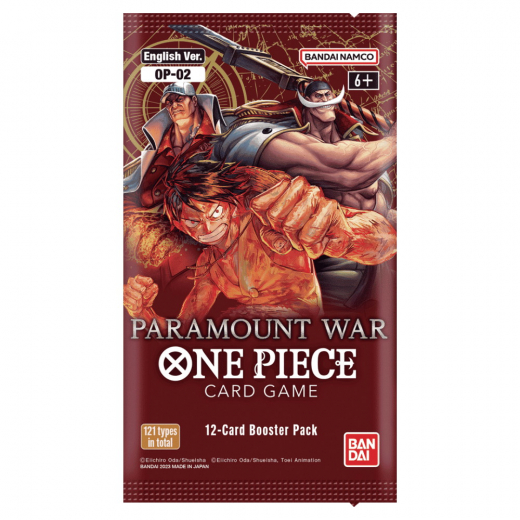 One Piece Card Game: Paramount War Booster i gruppen SELSKABSSPIL / Kortspil hos Spelexperten (OPCG02)