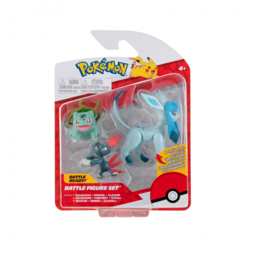 Pokémon Kampfigur 3-Pack Bulbasaur, Sneasil, Glaceon i gruppen  hos Spelexperten (PKW0179)