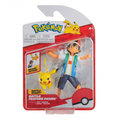 Pokémon Kampfigur Ash og Pikachu i gruppen  hos Spelexperten (PKW2473)