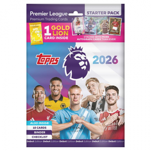 Topps Premier League Cards 2026 Starter Pack i gruppen SELSKABSSPIL / Samlekort hos Spelexperten (PL25-02)
