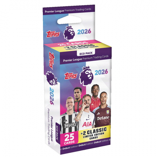 Topps Premier League Cards 2026 ECO Pack i gruppen SELSKABSSPIL / Samlekort hos Spelexperten (PL25-04)