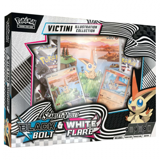 Pokémon TCG: Black Bolt & White Flare - Victini Illustration Collection i gruppen SELSKABSSPIL / Pokémon hos Spelexperten (POK10029)