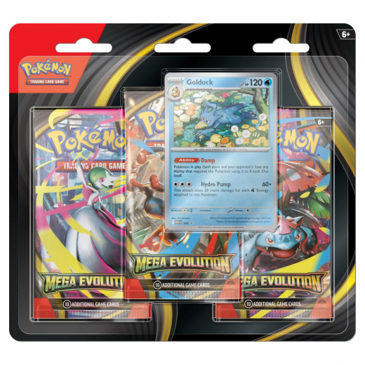Pokémon TCG: Mega Evolution Boosters 3-Pack Golduck i gruppen SELSKABSSPIL / Pokémon hos Spelexperten (POK10050-101-GOL)